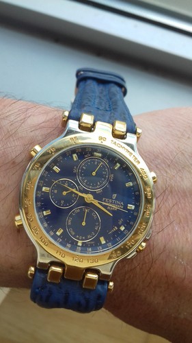 Festina chronograph alarm - chronograph, blue