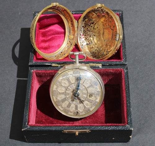 Rare antique verge fusee alarm - antique,
