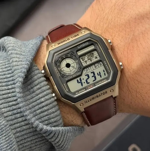 Casio herren weltzeit - weltzeit, braun