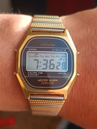 Vintage uhr newton - vintage, flatline